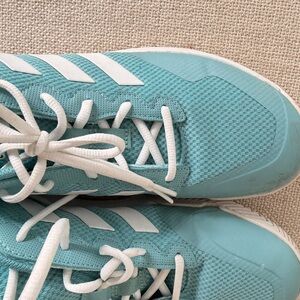 Adidas Women's Aqua and White Sneakers 10.5 size